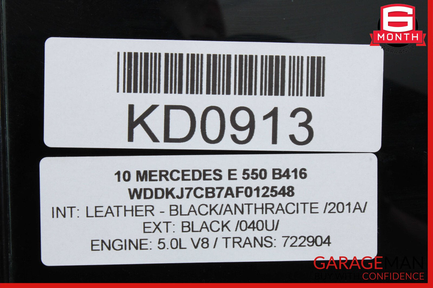 10-13 Mercedes W207 E350 E550 Coupe Rear Right Quarter Window Glass OEM