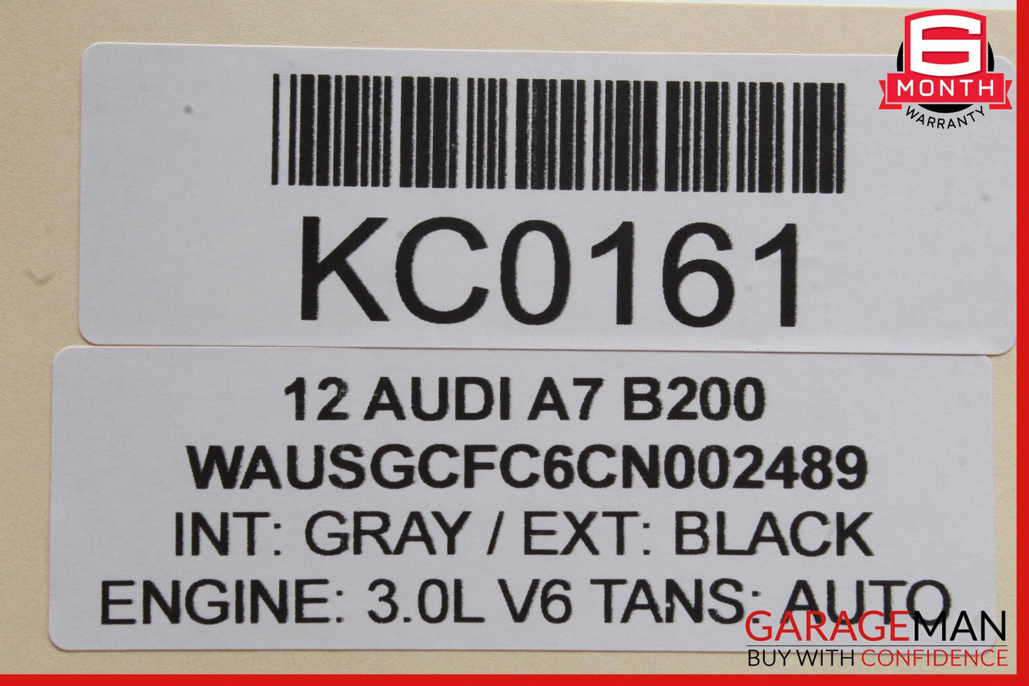 12-18 Audi A7 Front Right Side Mirror Door Rear View Cover Housing OEM