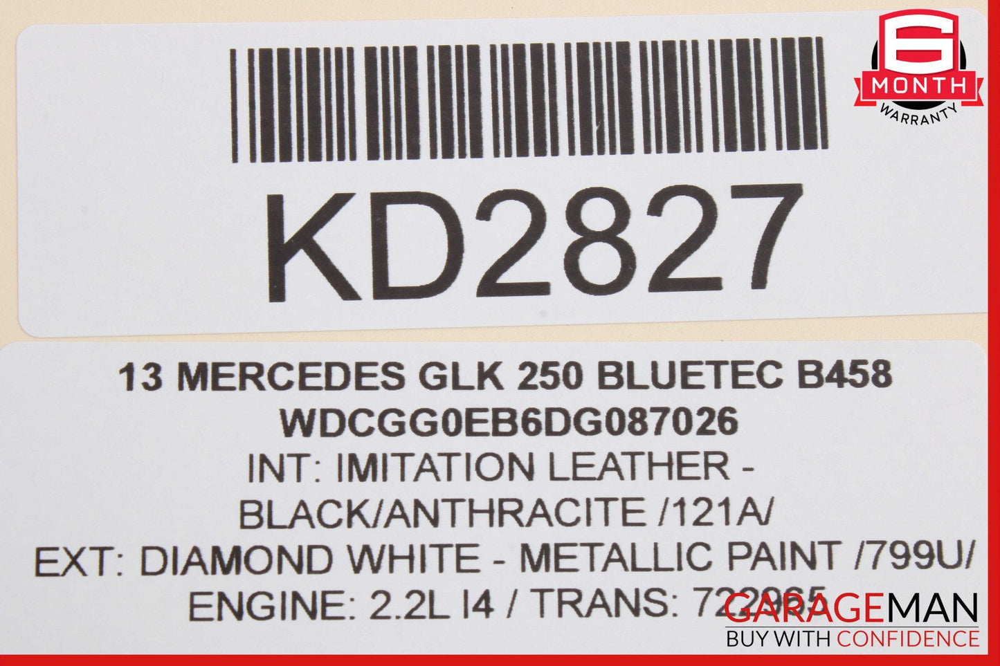 10-15 Mercedes X204 GLK250 GLK350 Rear Left Side Door Lock Latch Actuator OEM