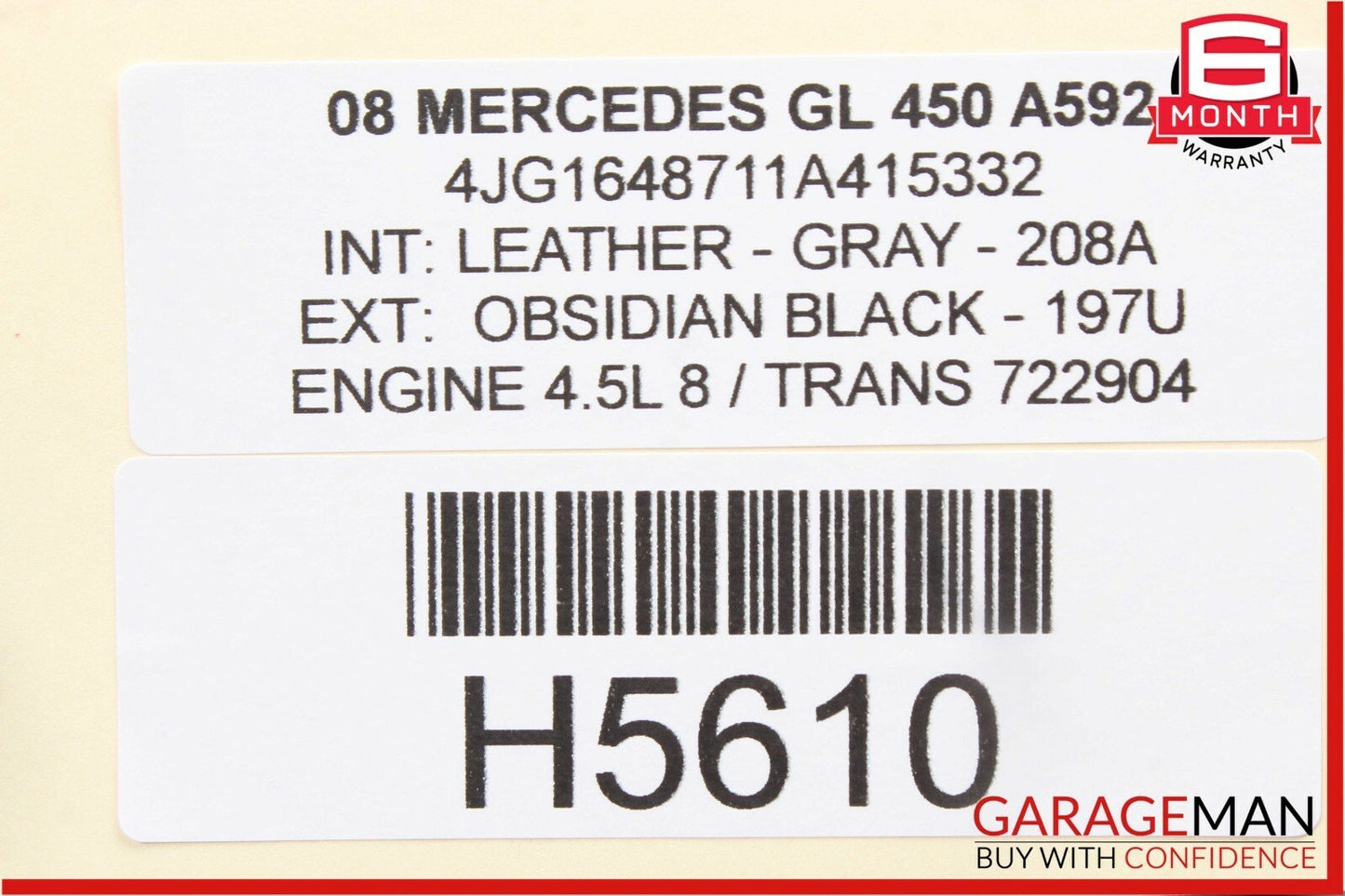 06-12 Mercedes GL450 ML450 R350 Front Left Side Door Window Regulator Motor Unit