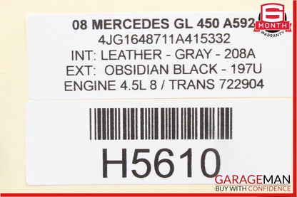 06-12 Mercedes GL450 ML450 R350 Front Left Side Door Window Regulator Motor Unit