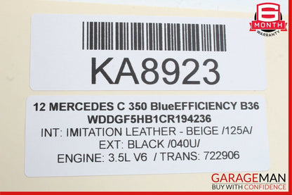 12-14 Mercedes W204 C350 C300 C250 Front Left Side Exterior Door Handle Black