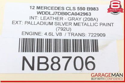 11-19 Mercedes W218 CLS550 S550 Left Fuel Injection Rail Line w/ Injectors