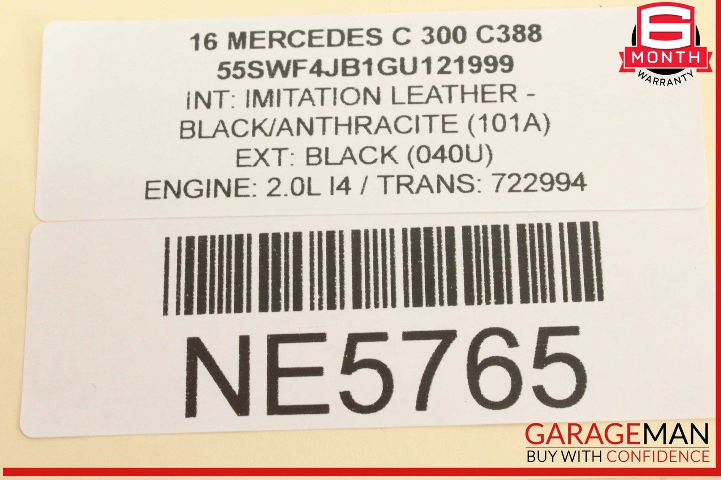 15-20 Mercedes W205 C300 Right Side Keyless Go Exterior Door Handle Black OEM