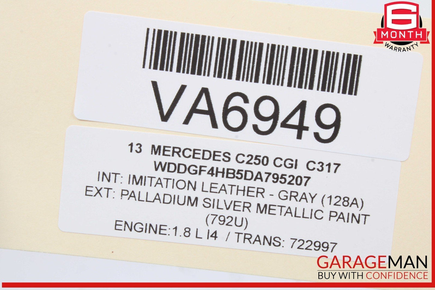 12-14 Mercedes W204 C250 CGI Intercooler Hose Right Side 2045282682 OEM