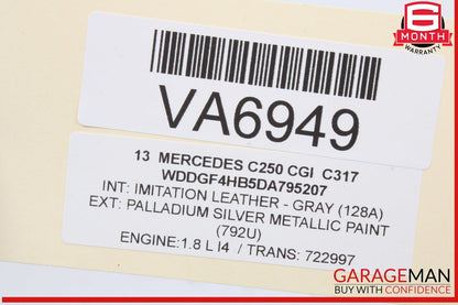 12-14 Mercedes W204 C250 CGI Intercooler Hose Right Side 2045282682 OEM