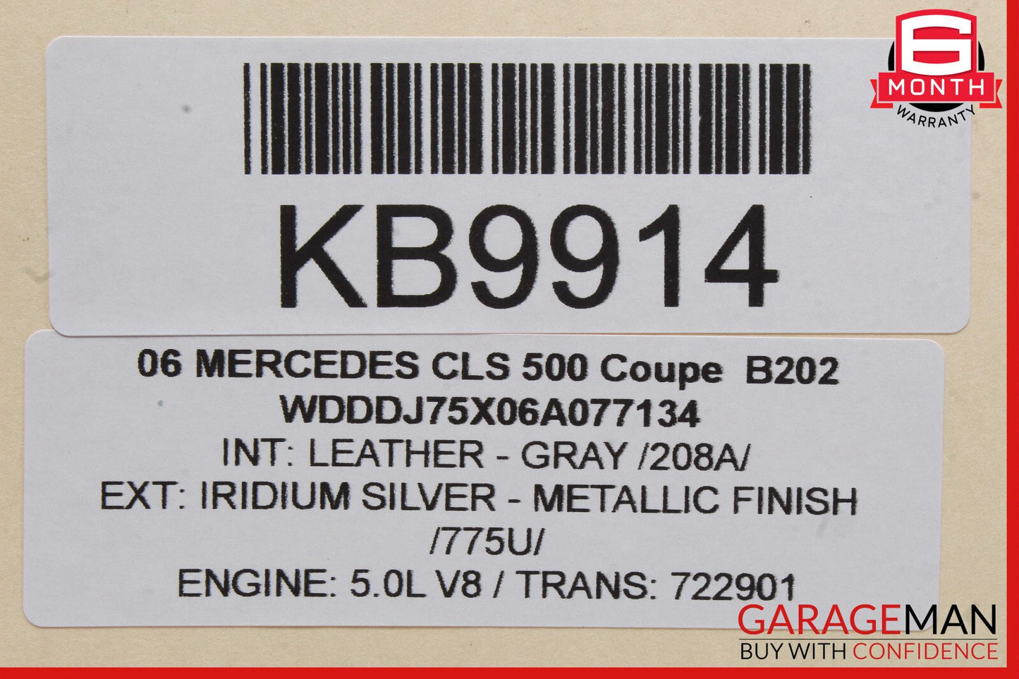 06-11 Mercedes W219 CLS500 Front Left Door Window Regulator Motor OEM
