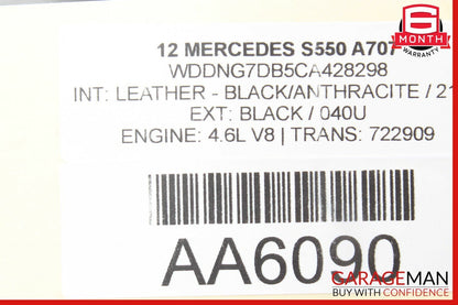 07-13 Mercedes S550 S600 Rear Center Console AC A/C Air Vent Trim Assembly Wood