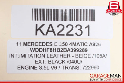 10-11 Mercedes W212 E350 E550 Rear Fuse Relay Box SAM Module Assembly OEM