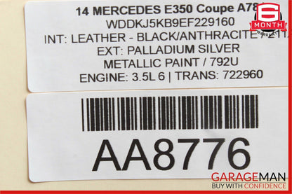 10-16 Mercedes W212 E350 Coupe Dashboard Dash AC A/C Air Vent RightÂ Trim OEM