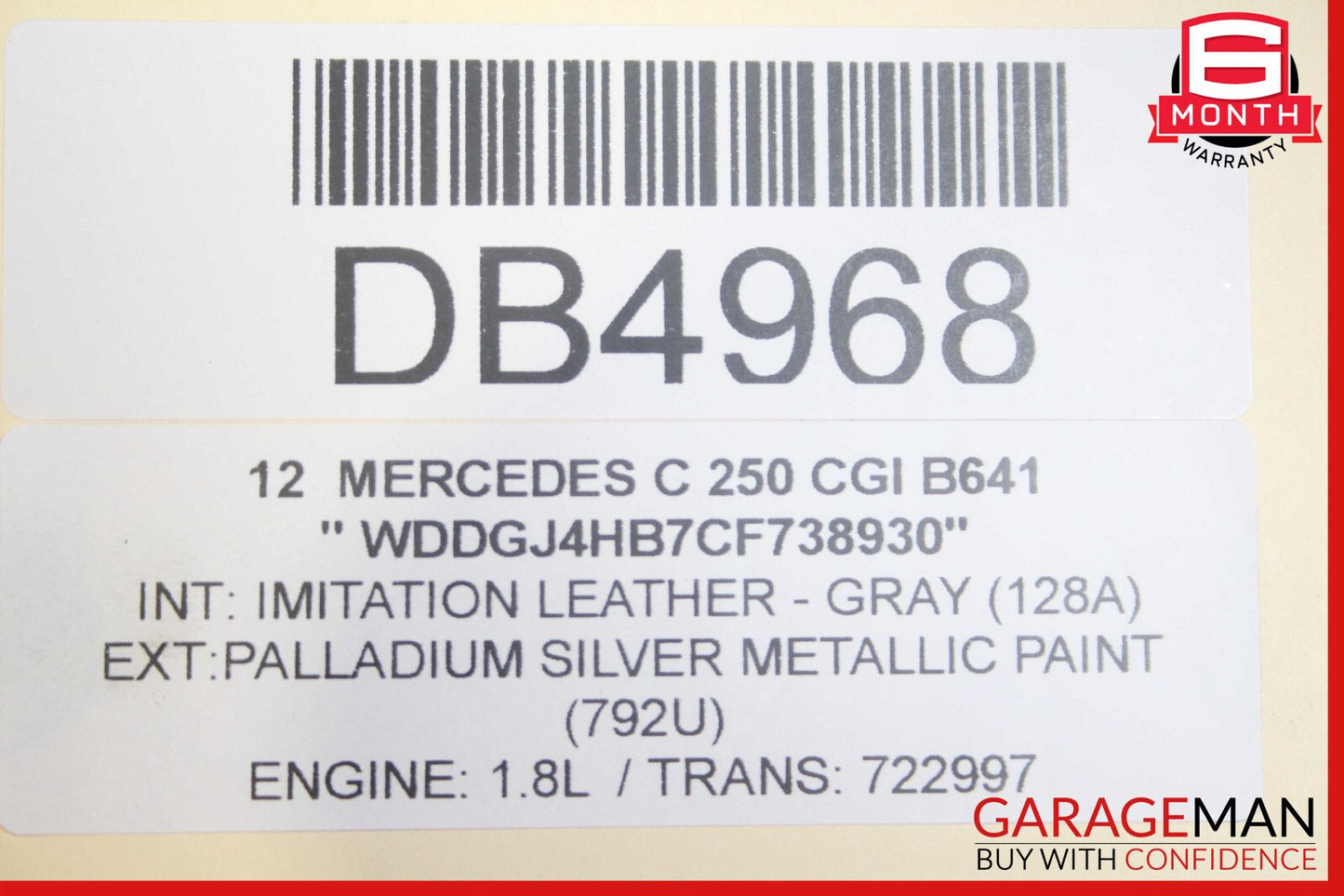 12-15 Mercedes C250 SLK250 7G Tranny Automatic Transmission Assy 722.997 120k