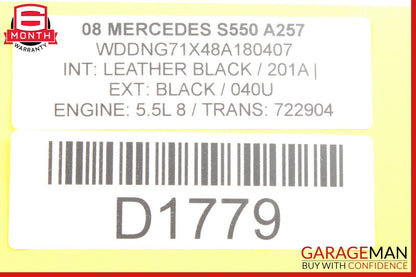 07-09 Mercedes W221 S550 CL550 Central Gateway Control Module 2215408362 OEM