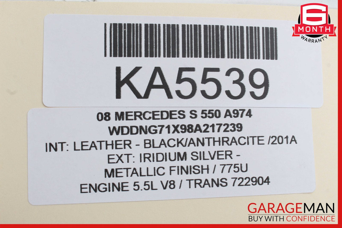07-14 Mercedes W221 S550 CL550 Front Left Side Upper Transverse Control Arm OEM