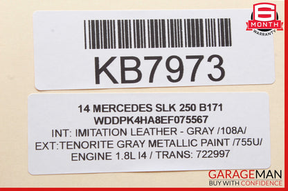 12-16 Mercedes R172 SLK250 Gear Shift Shifter Selector Box 1722670124 OEM