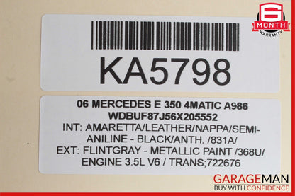 03-09 Mercedes W211 E350 4Matic Rear Right Side Door Control Module Unit OEM
