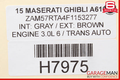 14-17 Maserati Ghibli Rear Overhead Dome Light Reading Map Lamp