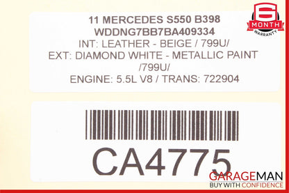 07-14 Mercedes W221 S550 CL550 Front Right Side Suspension Lower Control Arm OEM