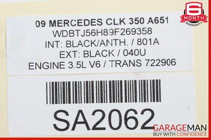 03-09 Mercedes W209 CLK350 Rear Left & Right Shock Absorber Coil Spring Set OEM