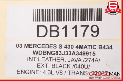 00-06 Mercedes W220 S500 CL500 Engine Radiator AC A/C Cooling Condenser Assy