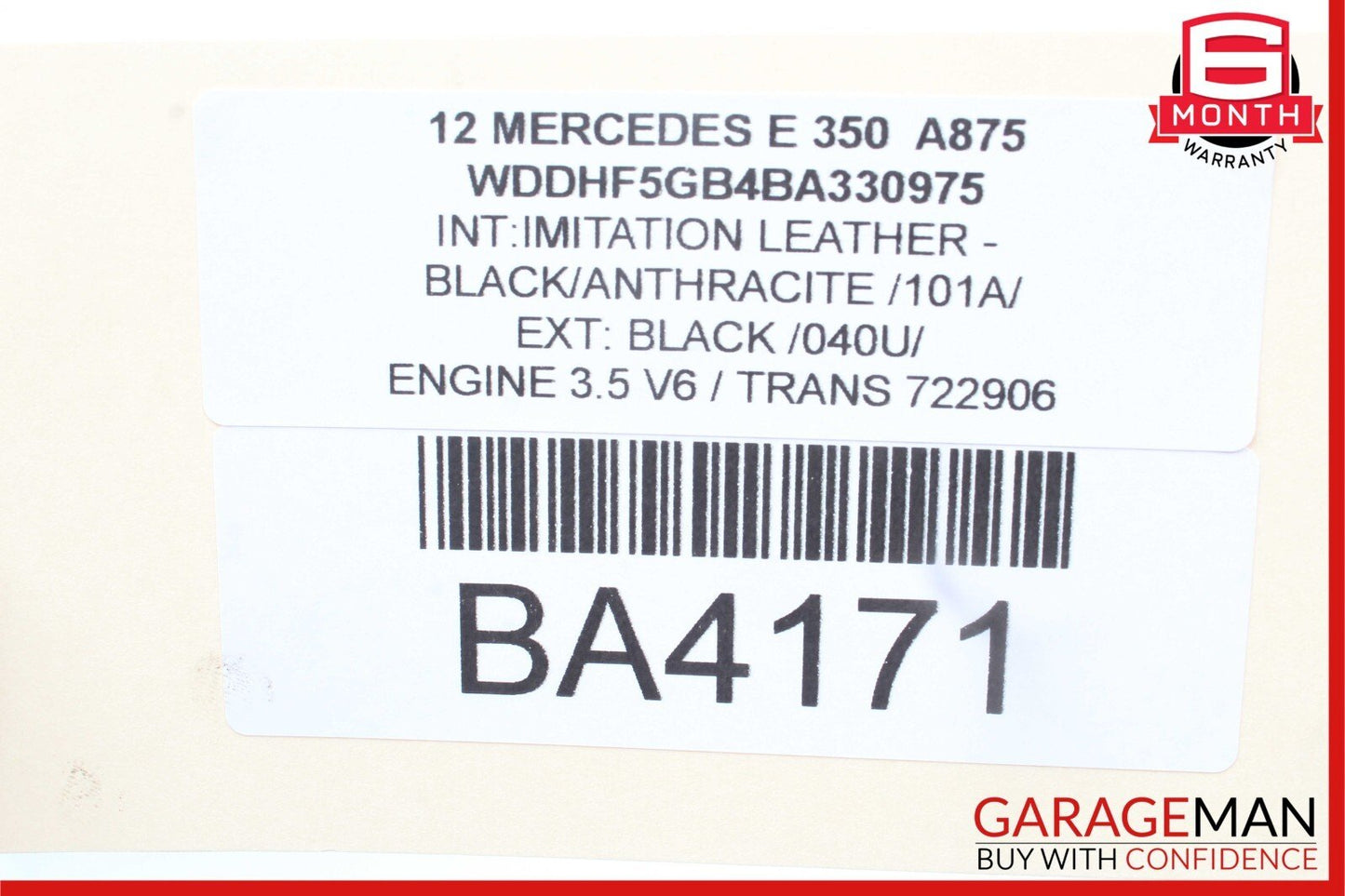 10-13 Mercedes W212 E350 E400 Front / Rear Right Exterior Door Handle Black