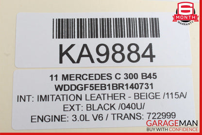 08-14 Mercedes W204 C280 C300 A/C Climate Control Switch Trim Bezel Cover Wood