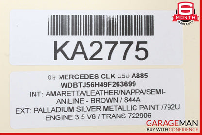 03-09 Mercedes W209 CLK350 Front Left Headlight Support Impact Sensor Bracket