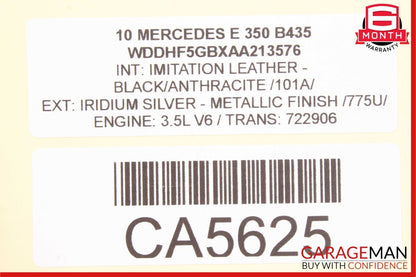 06-13 Mercedes W212 E350 R350 CLK350 Engine Cylinder Head Cover Left Side OEM
