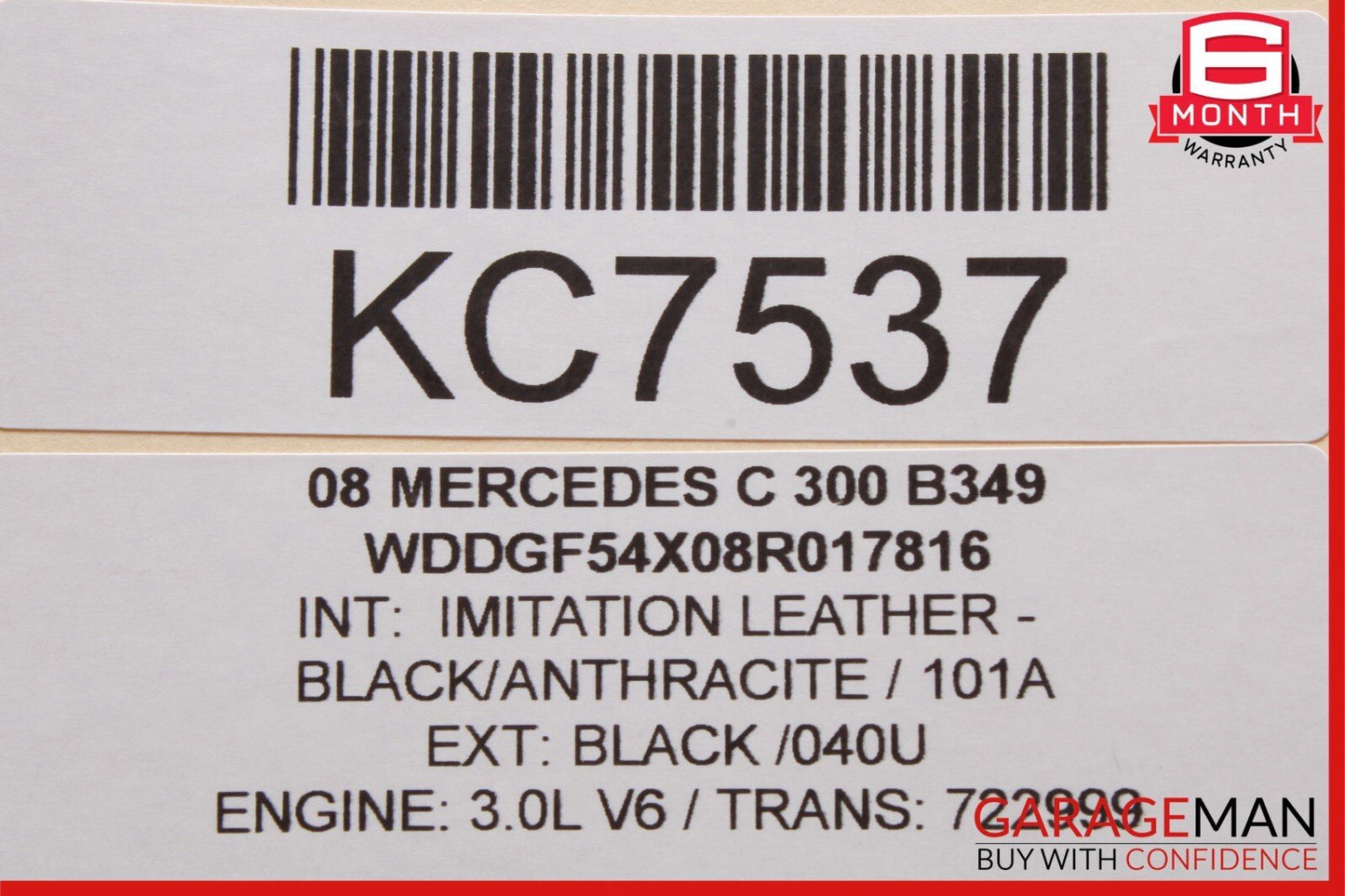 08-16 Mercedes W204 C300 GLK350 C350 Rear Right Door Window Regulator Motor Unit