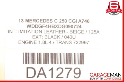 08-14 Mercedes W204 C250 C350 Front Right Side Door Control Module 2129004214