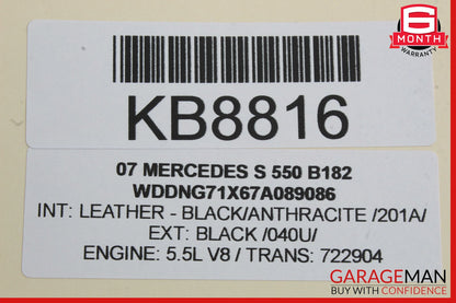 07-13 Mercedes W221 S550 Front Right Door Lock Latch Actuator Keyless Go OEM