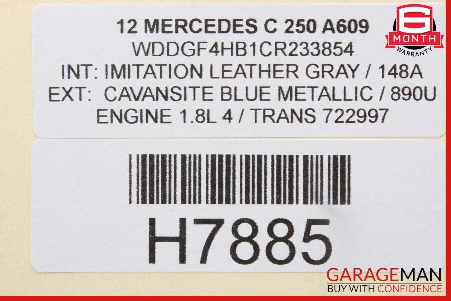 08-14 Mercedes W204 C250 C300 Sedan Rear Left Door Window Regulator Motor Unit