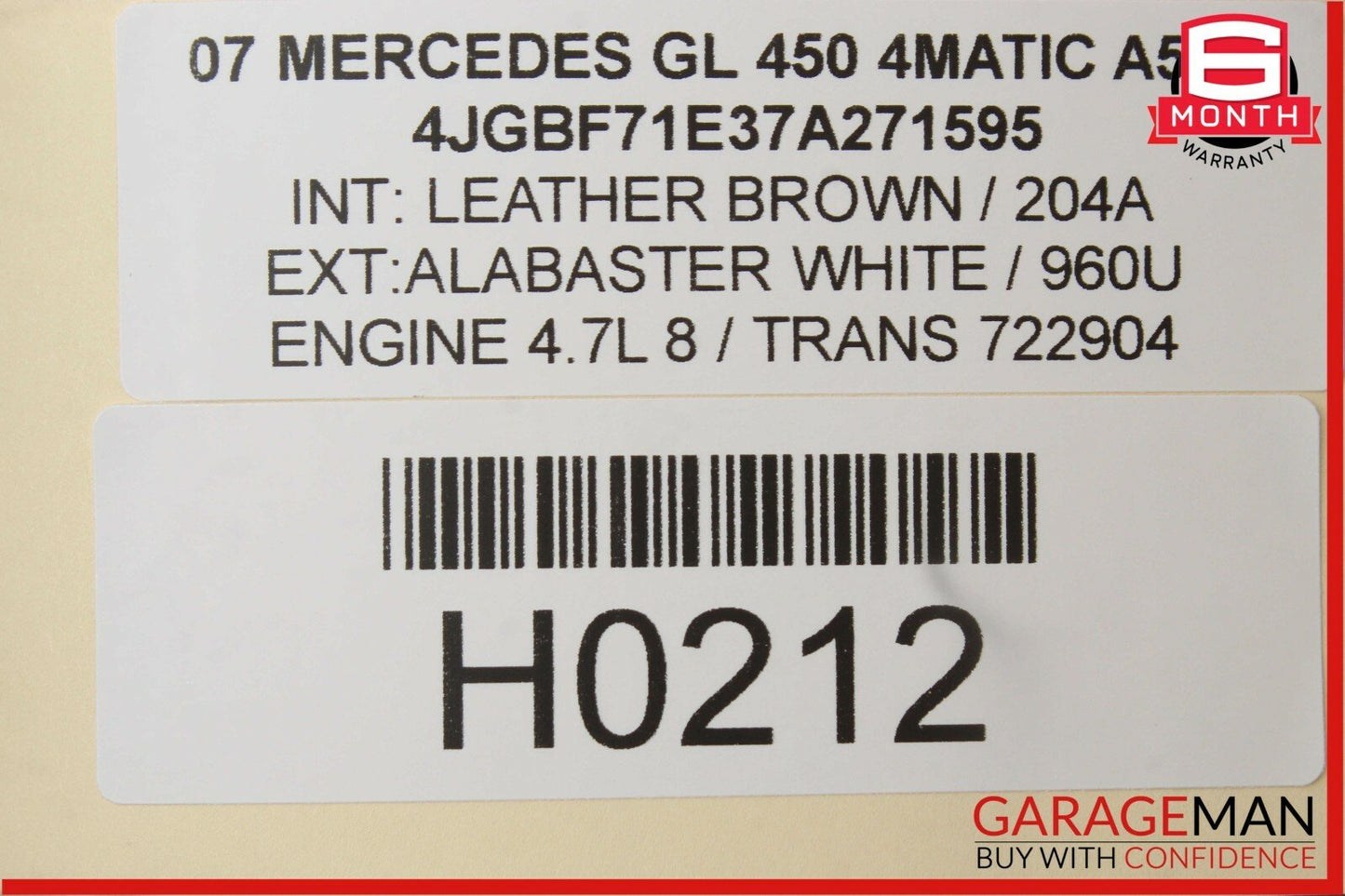 06-12 Mercedes X164 GL450 R500 ML450 Front Left Side Door Controller Module