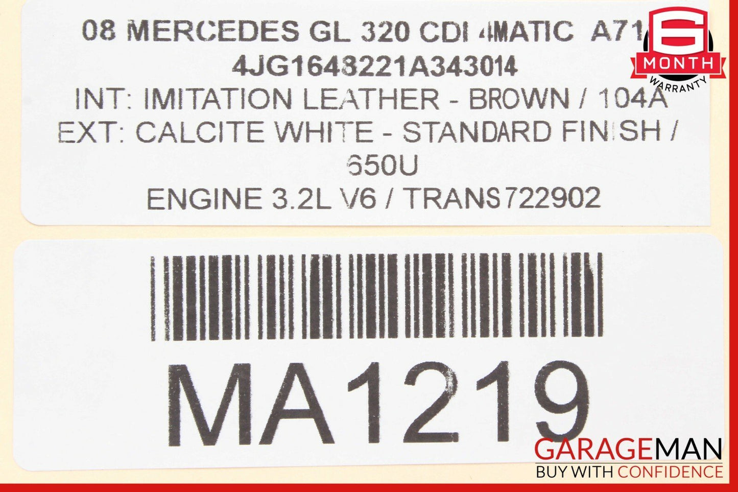 06-12 Mercedes X164 GL320 Keyless Go Control Module 1648209326 OEM
