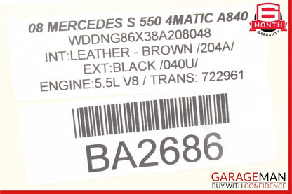 07-14 Mercedes W221 S550 Front Left Side Seat Control Memory Controller Switch