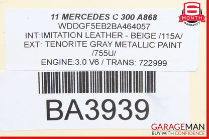 08-14 Mercedes W204 C300 C250 Front Right Side Door Control Module Unit