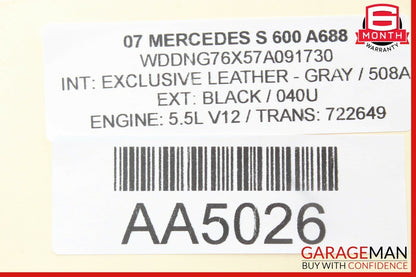 07-13 Mercedes W221 S600 CL550 Rear Trunk Lid Latch Lock Actuator 2217500085 OEM