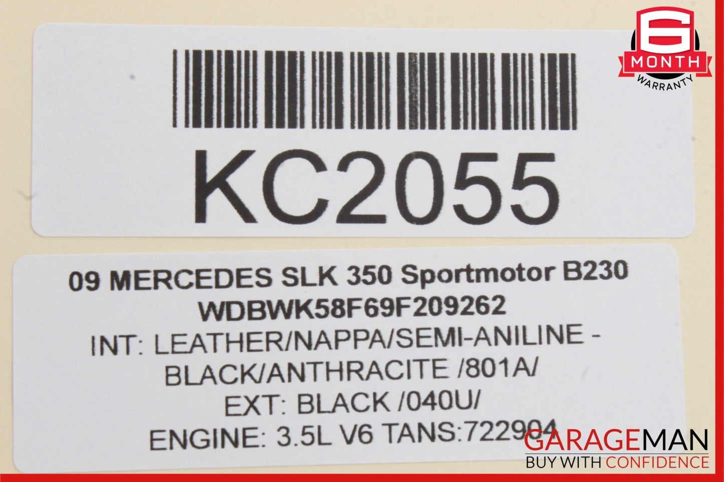 05-11 Mercedes R171 SLK350 Left Driver Side Door Lock Latch Actuator OEM
