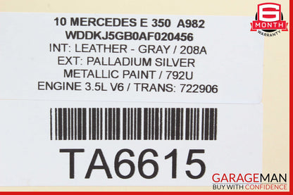 10-17 Mercedes W207 E350 E400 E550 Coupe Right Seat Belt Feeder Motor OEM