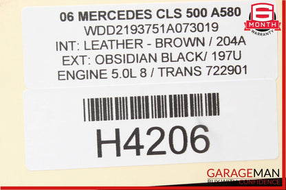 06-11 Mercedes W219 CLS500 CLS63 AMG Rear Right Door Lock Latch Actuator