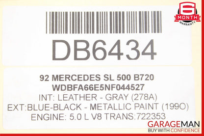 90-02 Mercedes R129 500SEL SL500 Front Right Side Wing Fender Panel Cover Black