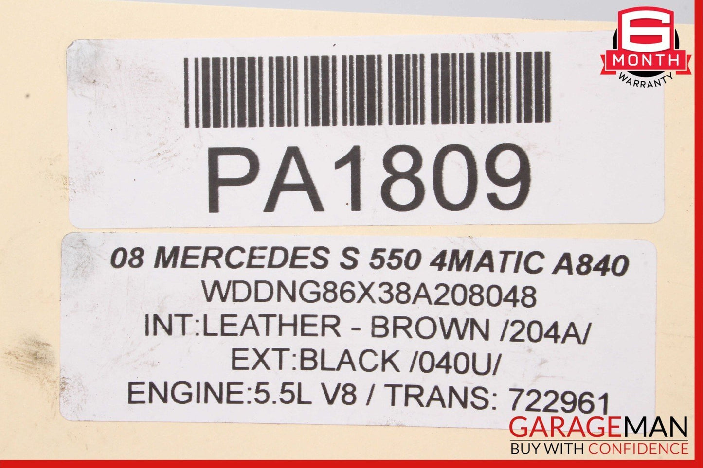07-13 Mercedes W221 S350 S550 Upper Radiator Core Support Headlight Bracket