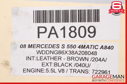 07-13 Mercedes W221 S350 S550 Upper Radiator Core Support Headlight Bracket