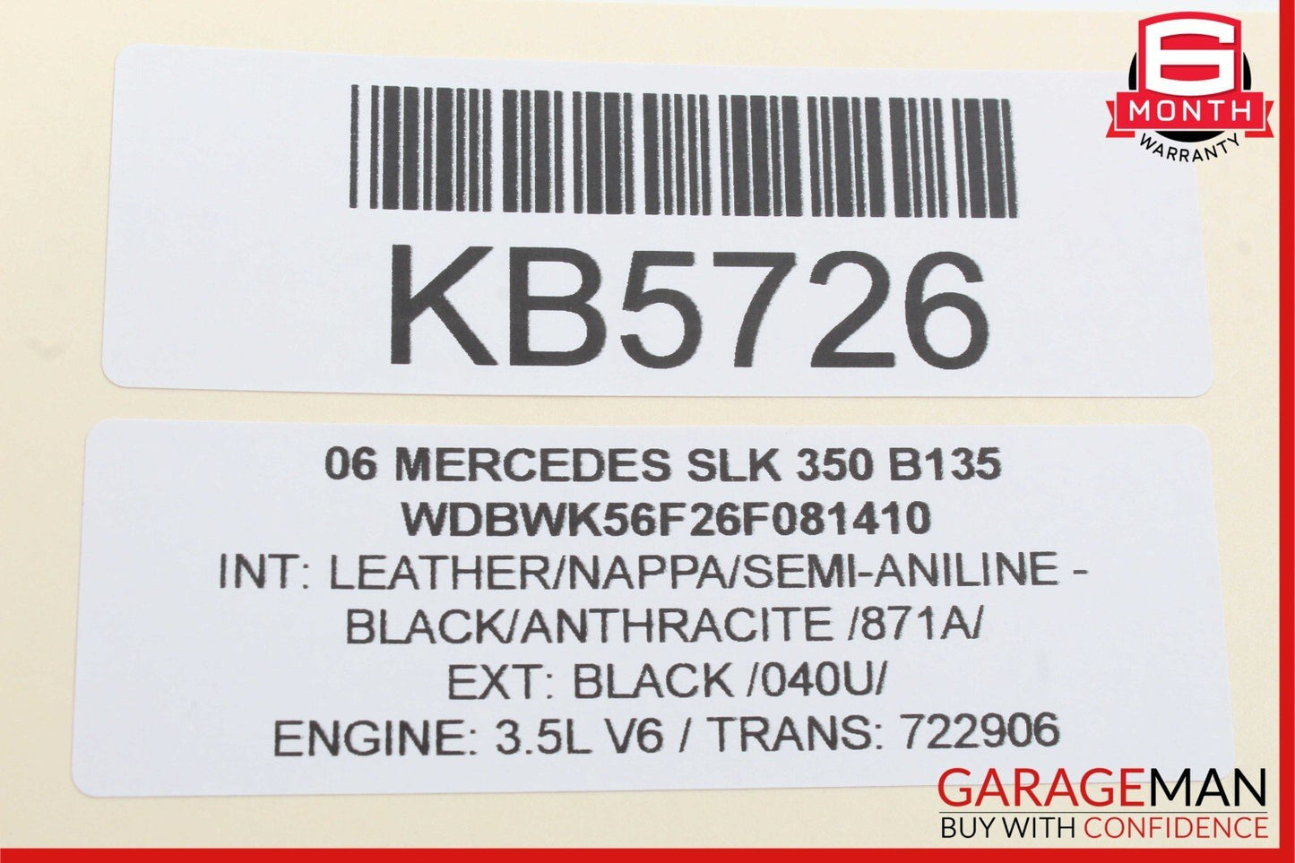 05-11 Mercedes R171  SLK350 Front Overhead Reading Dome Lamp Reading Map Light