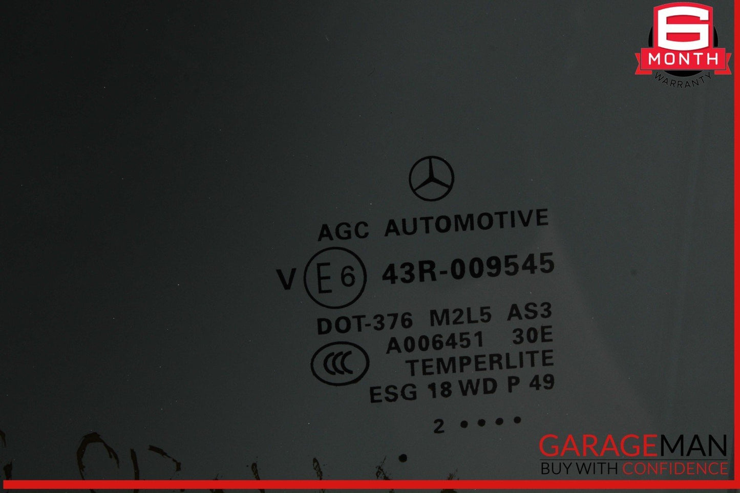 13-19 Mercedes X166 GL450 GLS550 Rear Left Driver Side Door Window Glass OEM