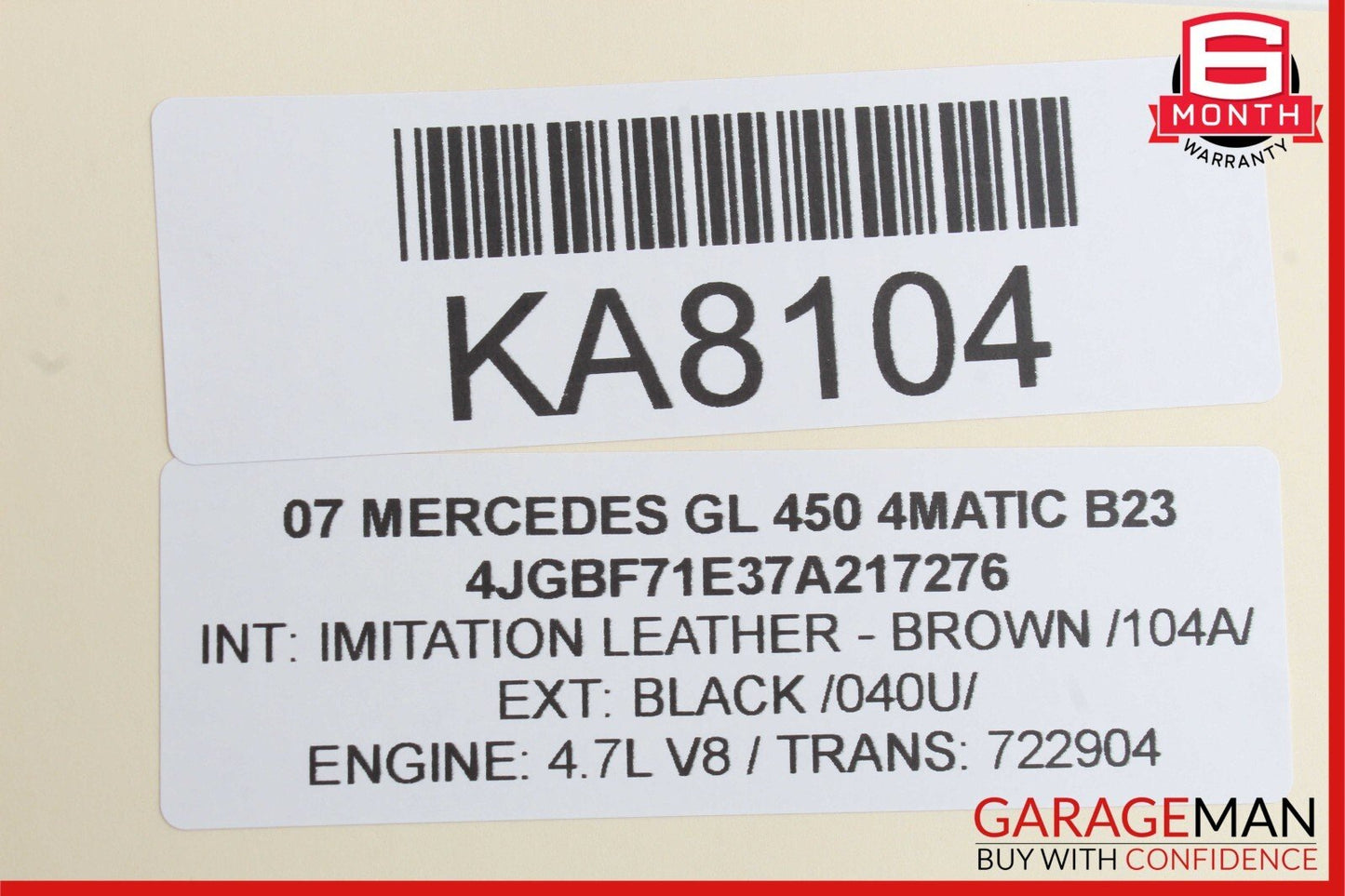 06-12 Mercedes X164 GL450 4Matic Front Right Side Bumper Fog Light Lamp OEM