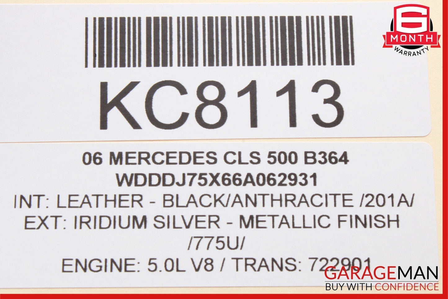 06-11 Mercedes W219 CLS500 Front or Rear Right Side Door Window Regulator Motor
