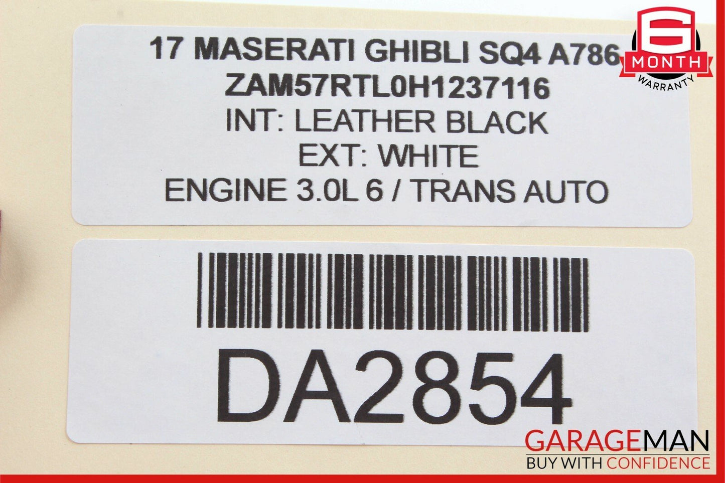 14-17 Maserati Ghibli Rear Left Side Exterior Door Handle Assembly Silver
