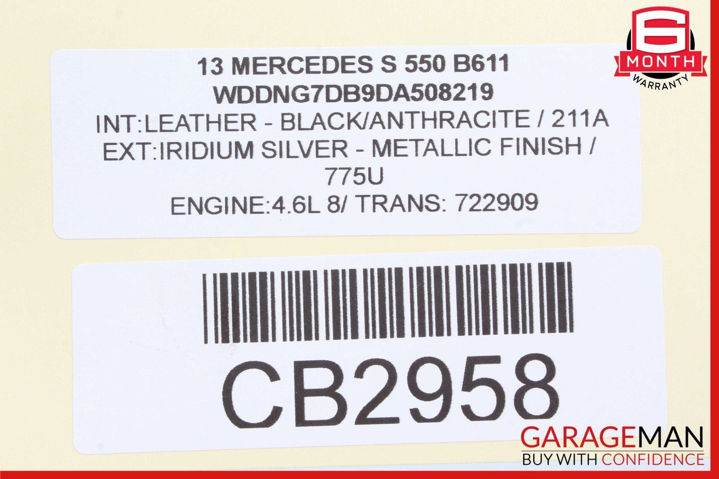 11-20 Mercedes S550 E550 CLS550 4.7L Left Side Engine Cylinder Head Valve Cover