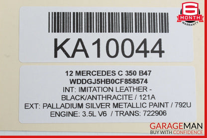 12-14 Mercedes W204 C250 Coupe Front Right Passenger Seat Belt Retractor Black
