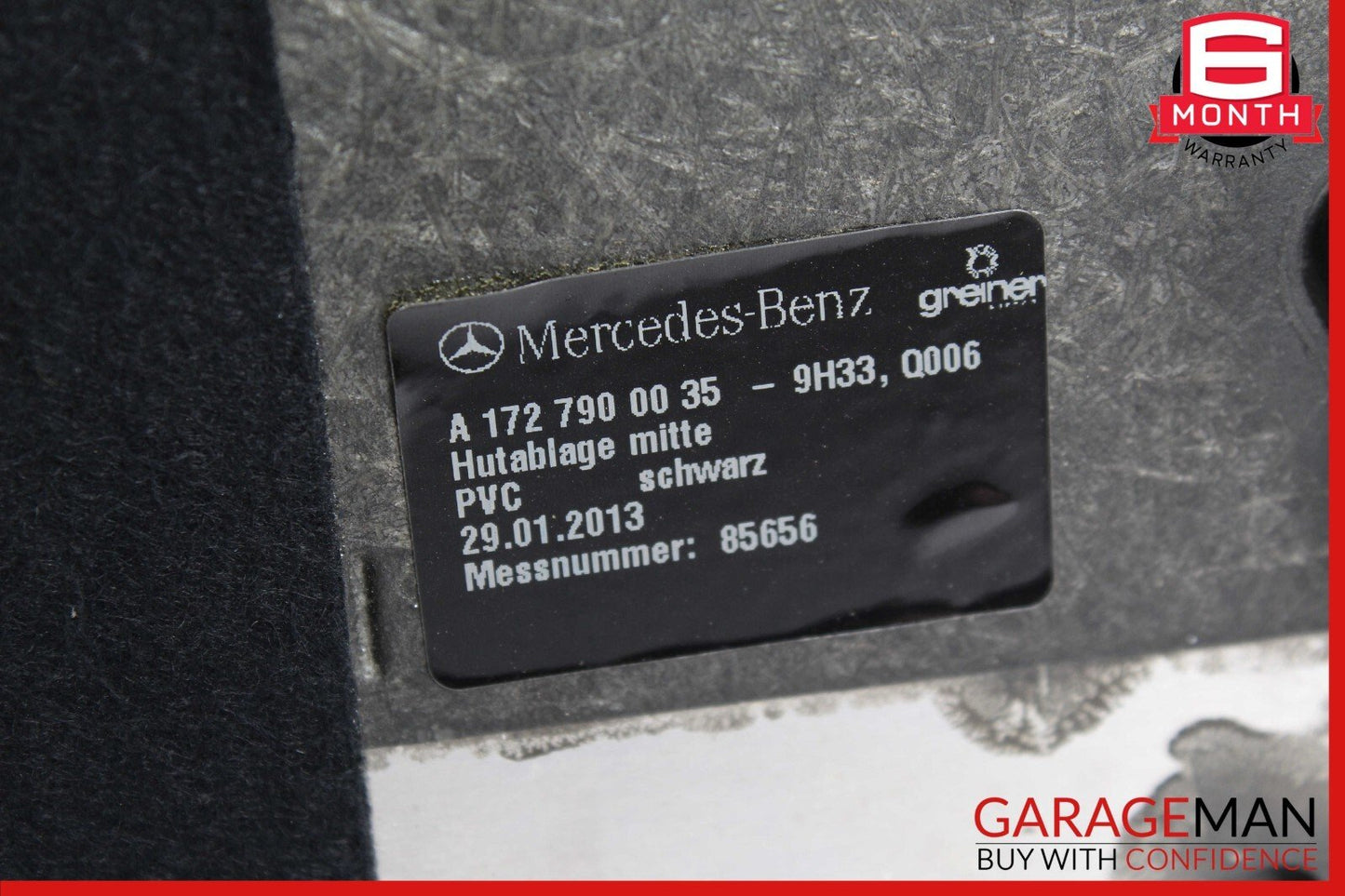 12-20 Mercedes R172 SLK350 SLC300 Convertible Top Roof Rear Cover Panel Trim OEM